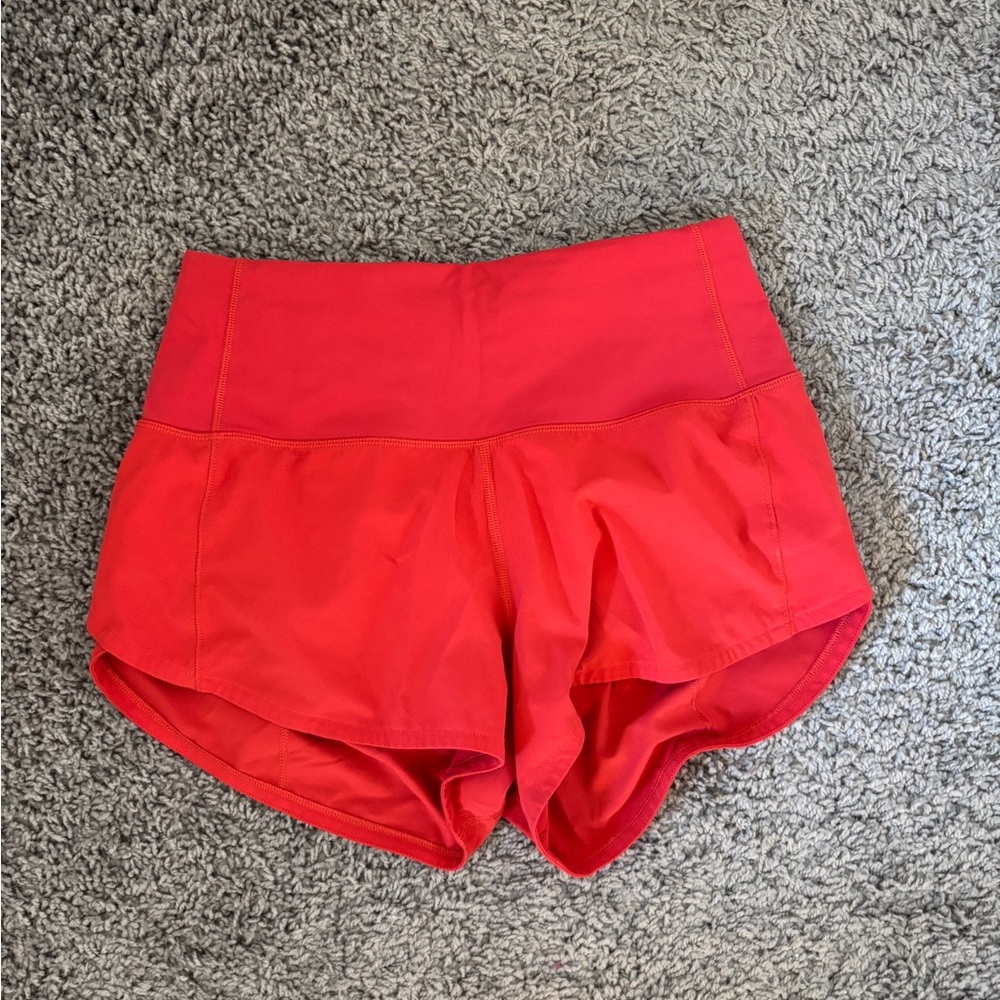 Lululemon Athletica Red Speed Up Shorts